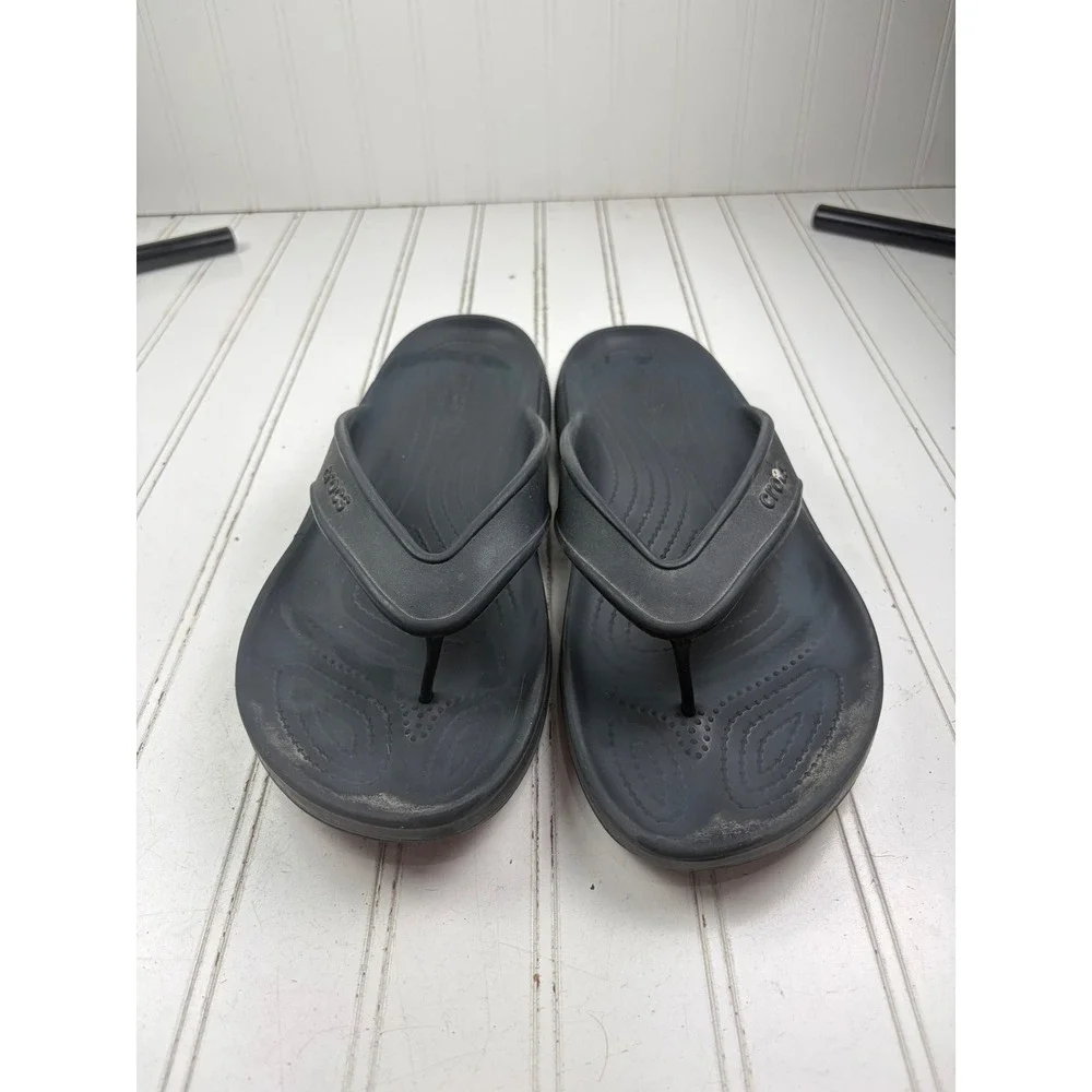 Crocs Black Comfort Thong Flip Flop's Men's Size 11